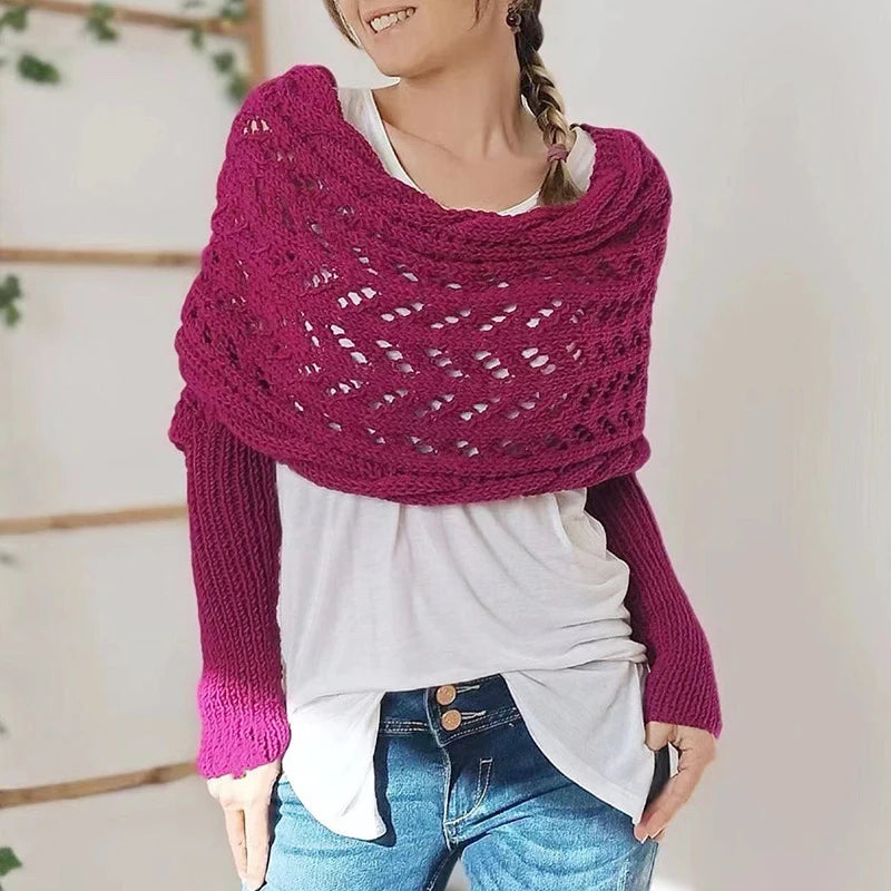 SnugStyle™ Knitted Shrug – Effortless Elegance
